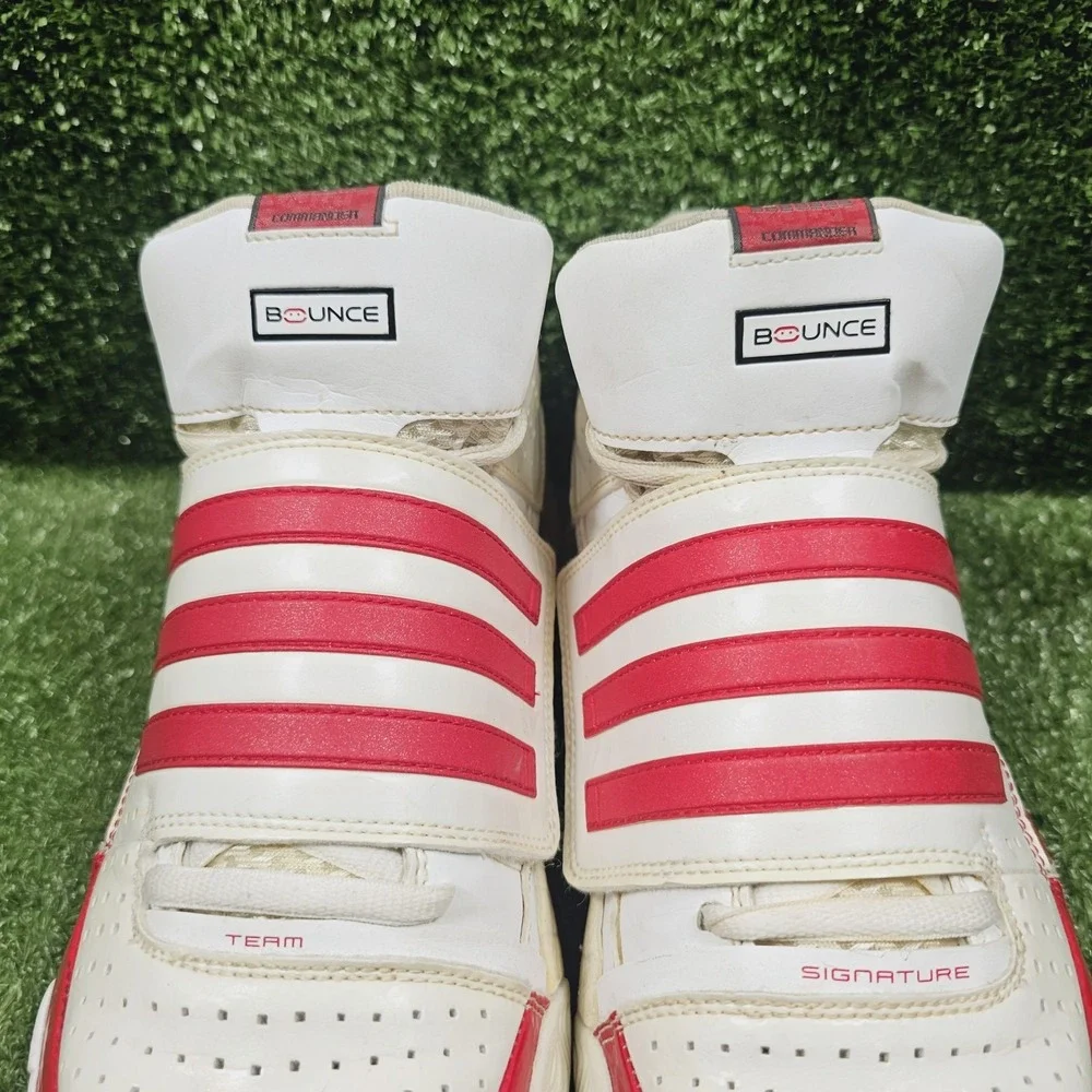 Adidas TS Bounce Commander Team White Red Athletic Basketball Sneakers Mens 11.5